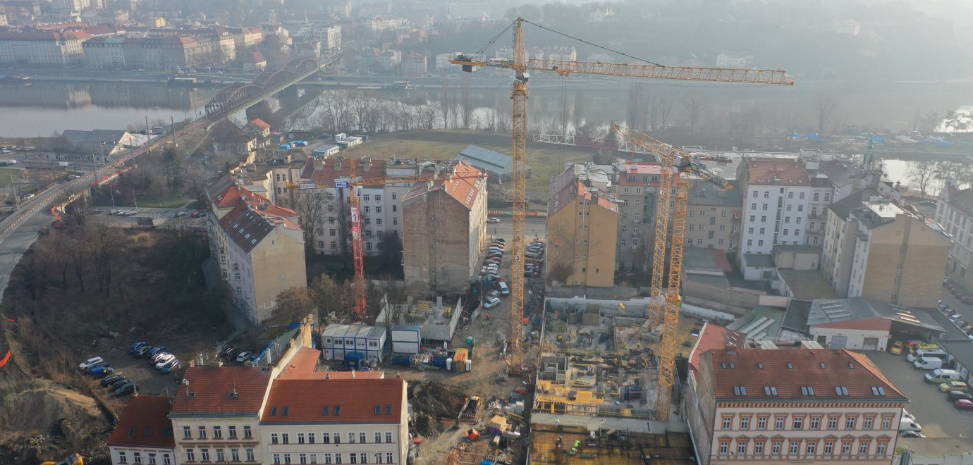 Stavba Rezidence Na Plzeňce je v plném proudu